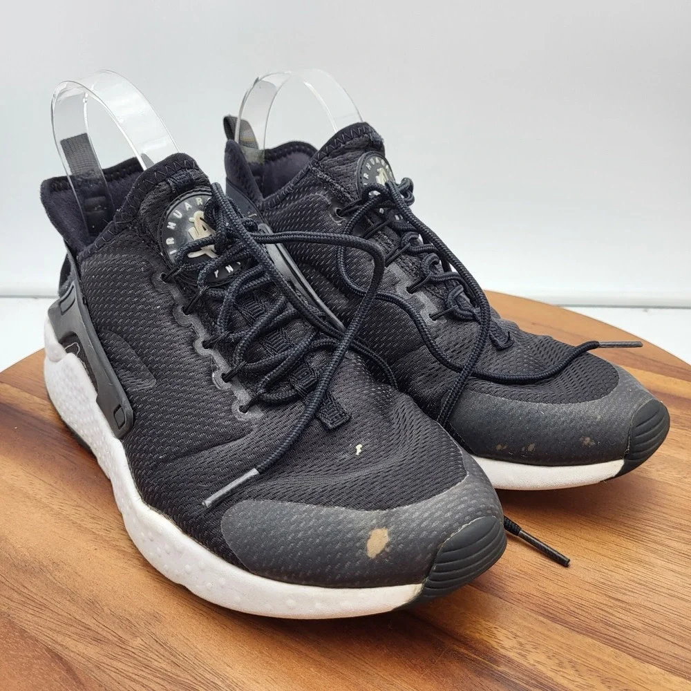Nike‎ Womens Air Huarache Run Running Shoes Size 9.5 819151-008 Black Trainers